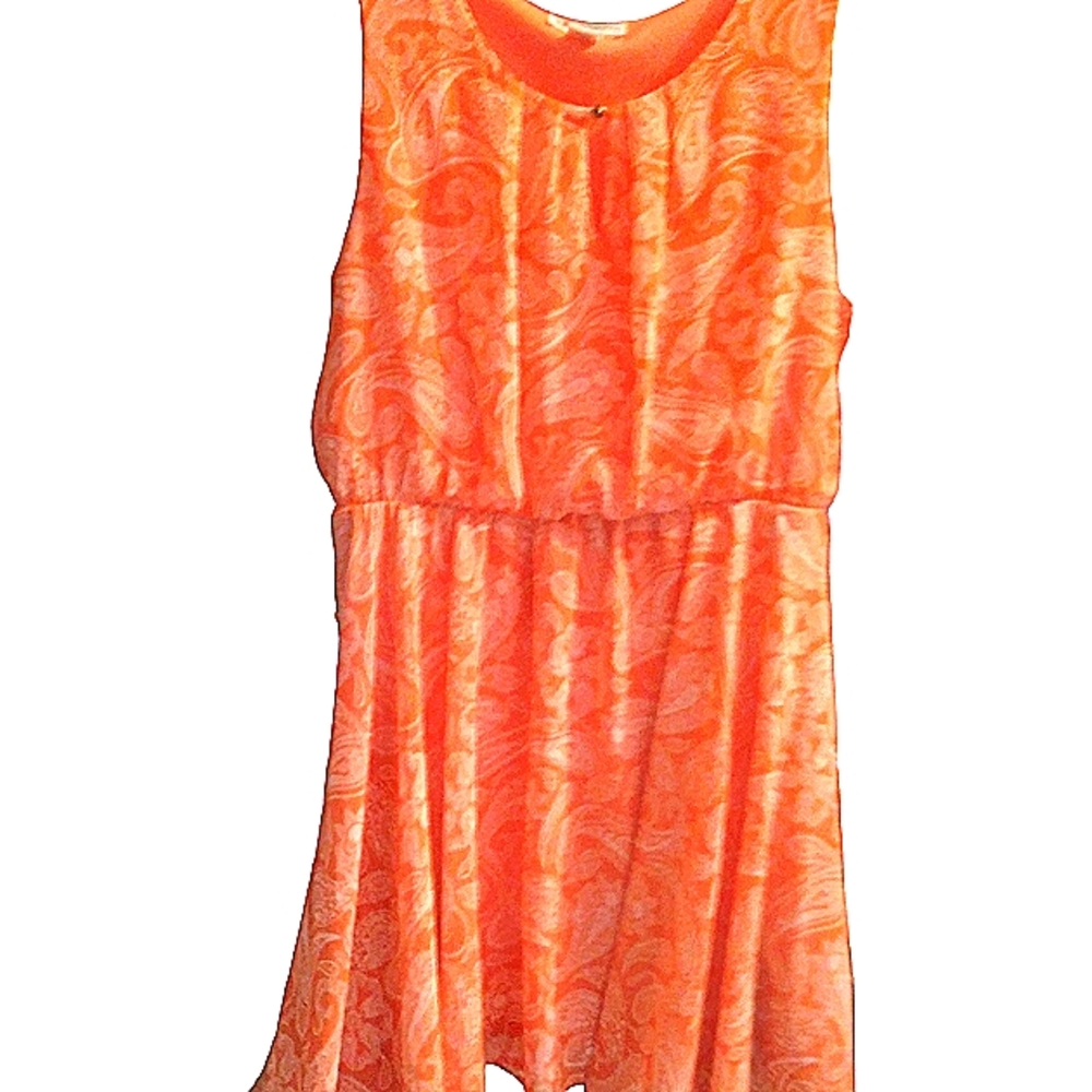 Orange Dress Designer Luscious Los Angeles